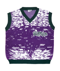 Screen Vest Knit - Purple