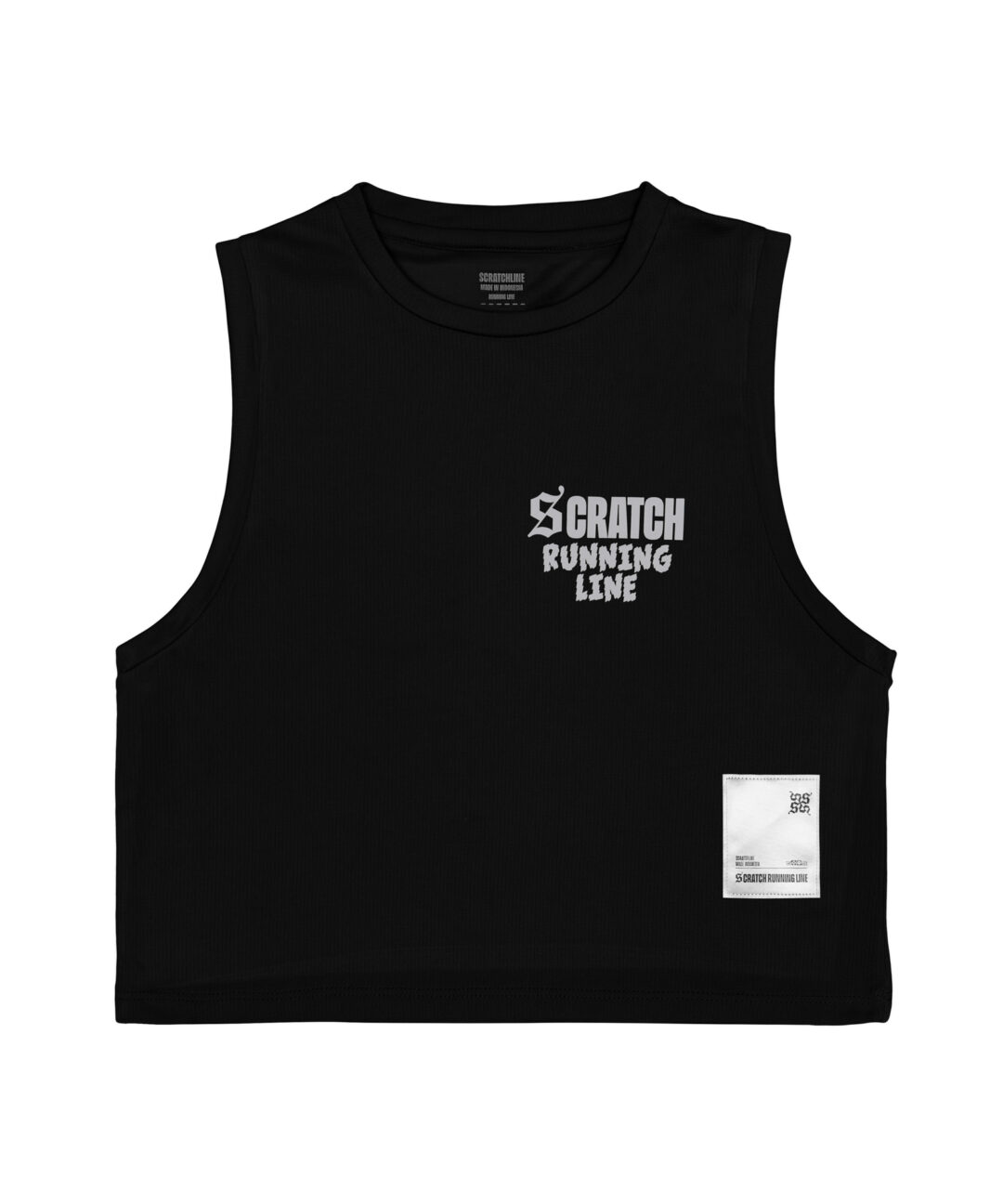 Fitzy Tank Running Crop - Black Women