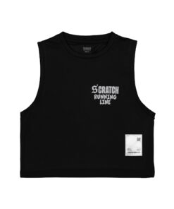 Fitzy Tank Running Crop - Black Women