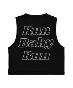 Alternative view of Fitzy Tank Running Crop - Black Women