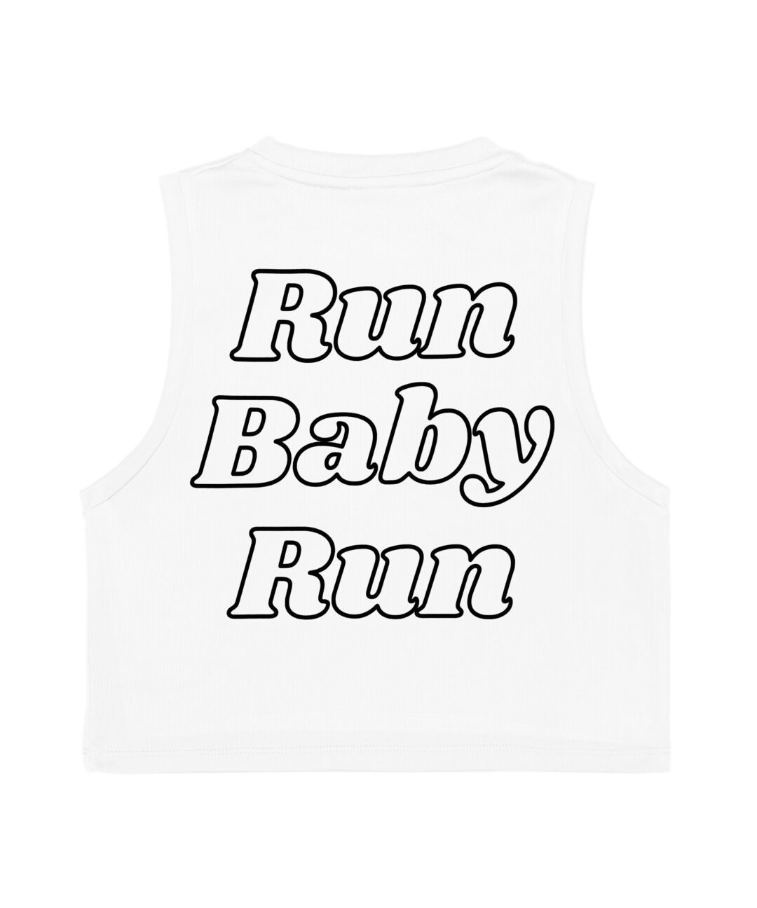 Alternative view of Fitzy Tank Running Crop - White Women