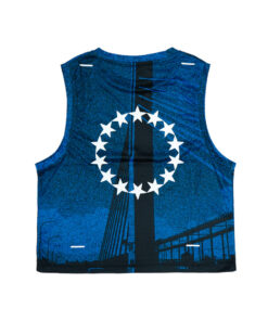 Alternative view of Pasupati Rush Crop Tank Running - Blue Women