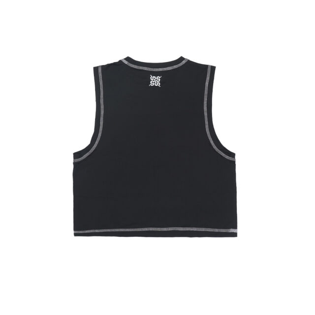 Alternative view of Outseam Crop Tank Running - Black Women