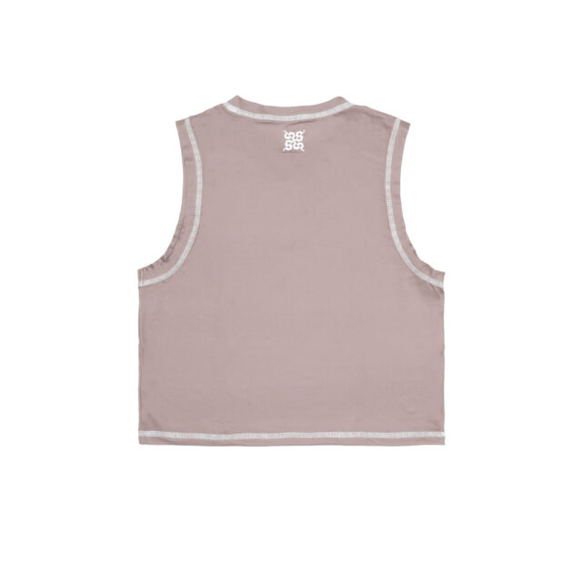 Alternative view of Outseam Crop Tank Running - Sand Women