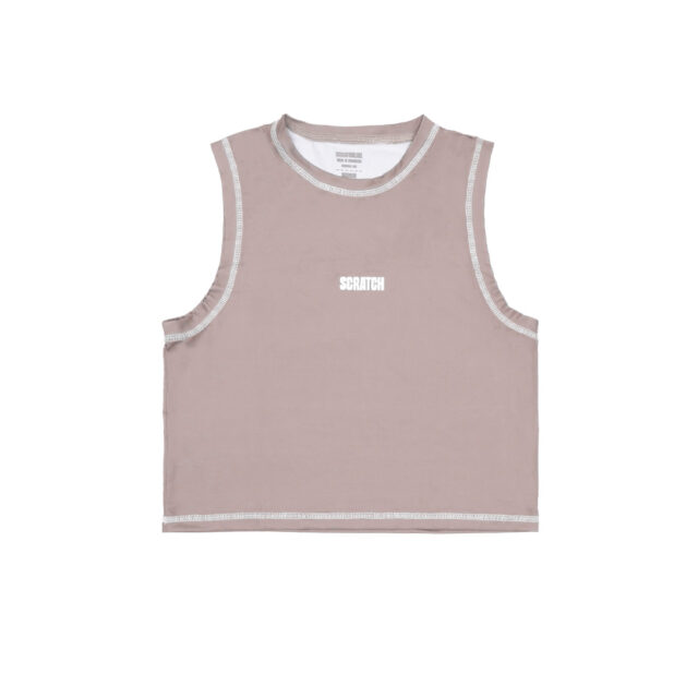 Outseam Crop Tank Running - Sand Women