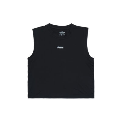 Blackout Crop Tank Running - Black Women