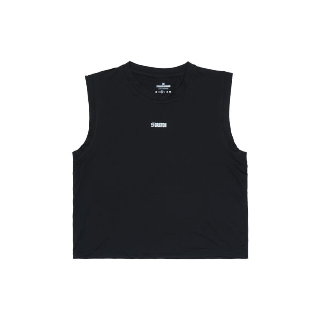 Blackout Crop Tank Running - Black Women