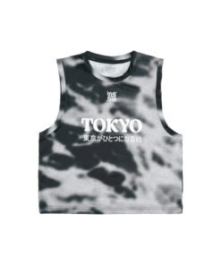 Kira Crop Tank Running - Black Women