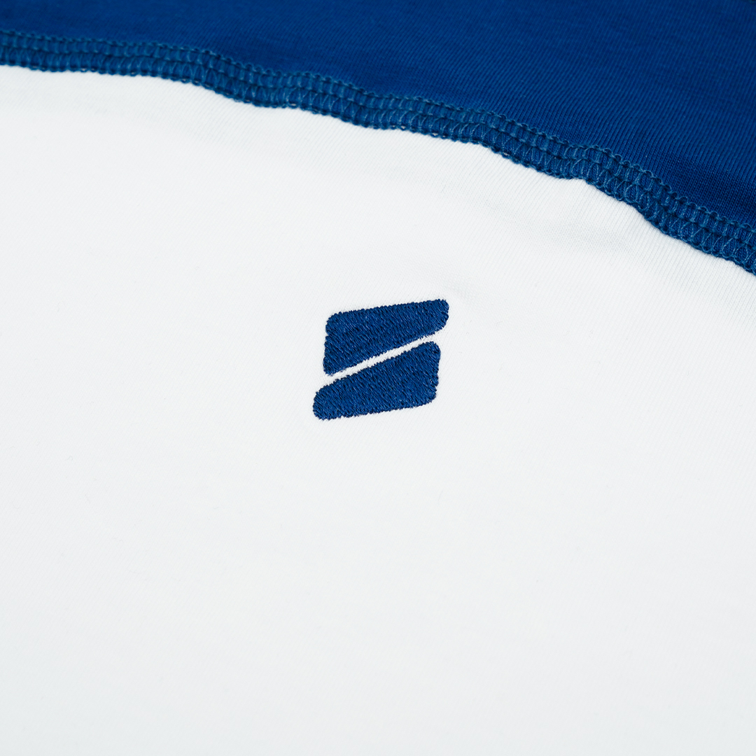Loop Post Run T-shirt - Blue White - Image 6
