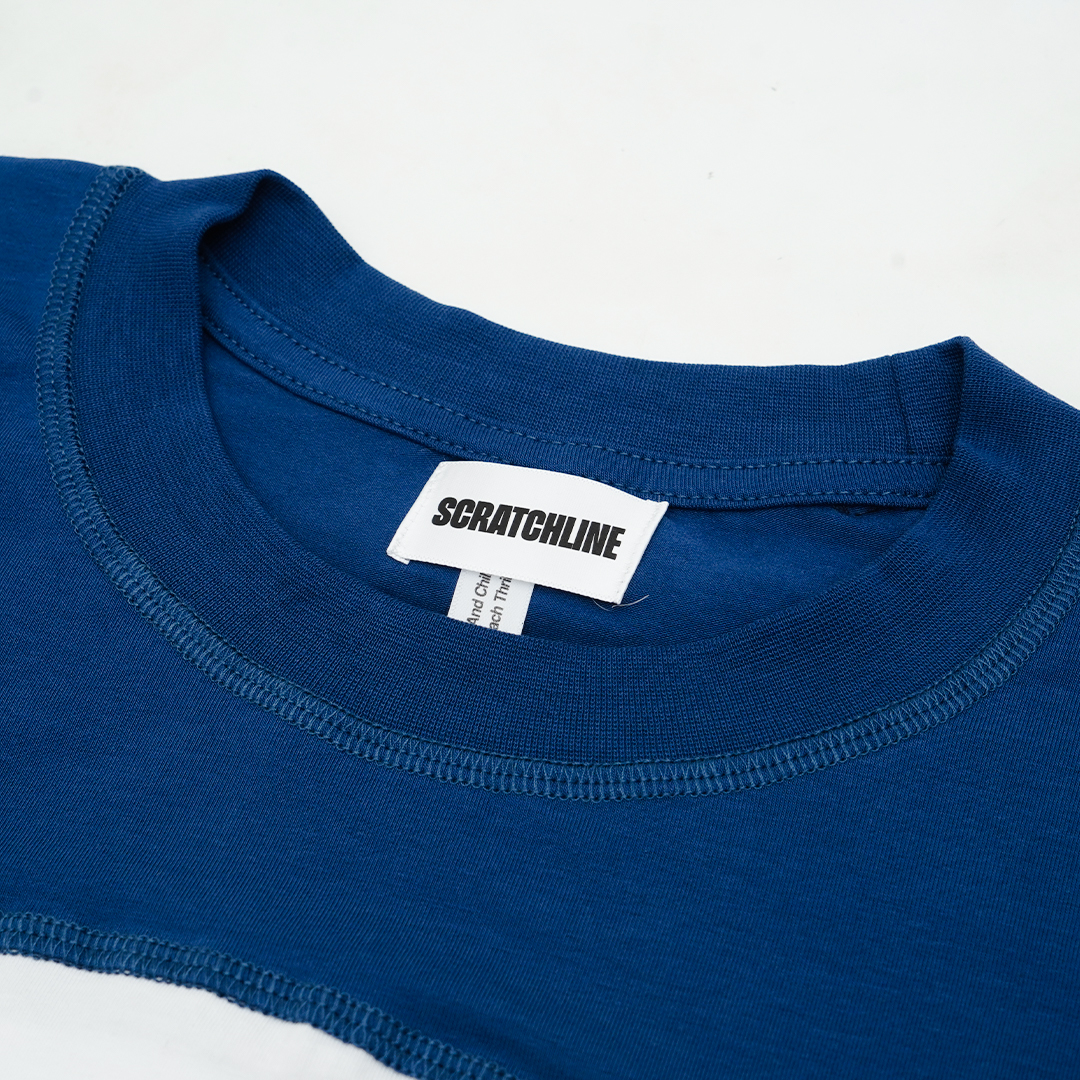 Loop Post Run T-shirt - Blue White - Image 5