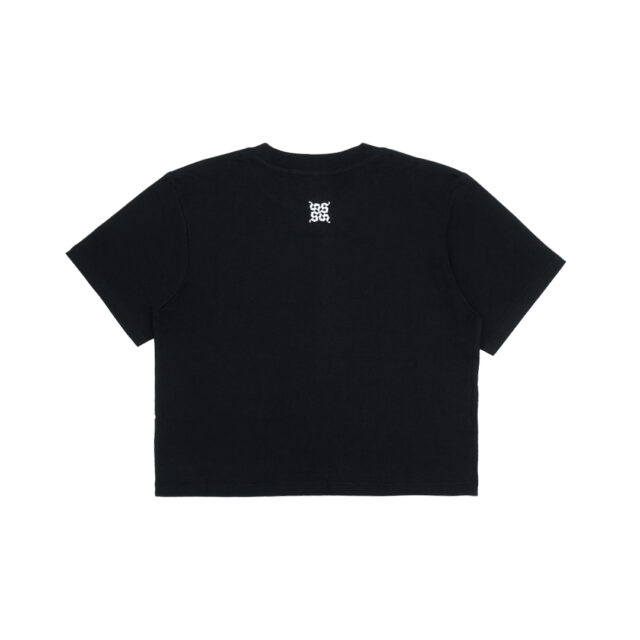 Alternative view of Essential Post Run Crop Tee - Black
