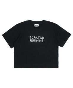 Essential Post Run Crop Tee - Black