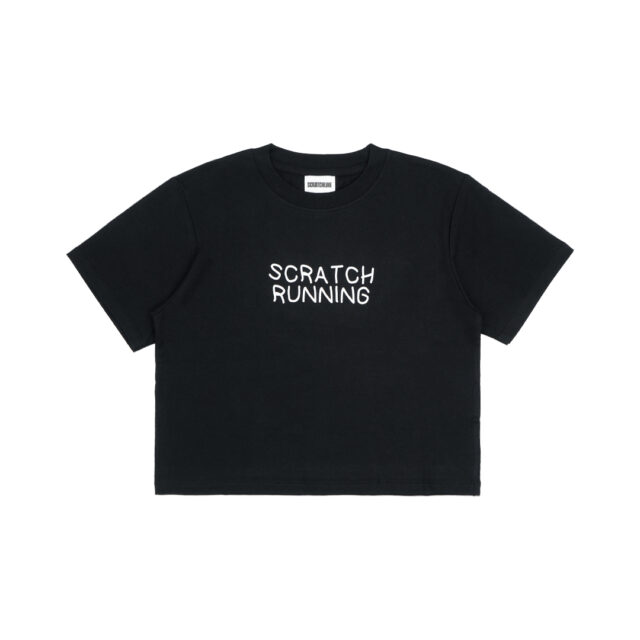 Essential Post Run Crop Tee - Black
