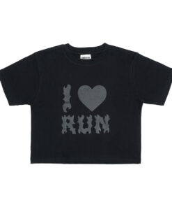 Devotion Post Run Crop Tee - Black