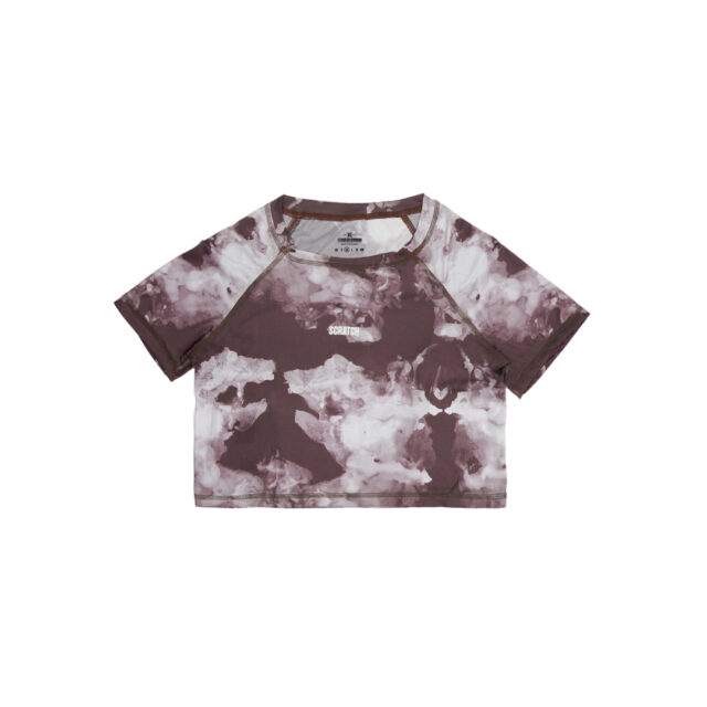 2.0 - Ashflow Crop Tee Running - Maroon Women