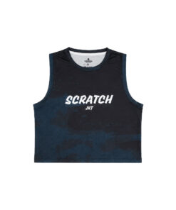 Glitch Crop Tank Running - Navy Blue Women