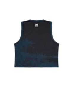 Alternative view of Glitch Crop Tank Running - Navy Blue Women