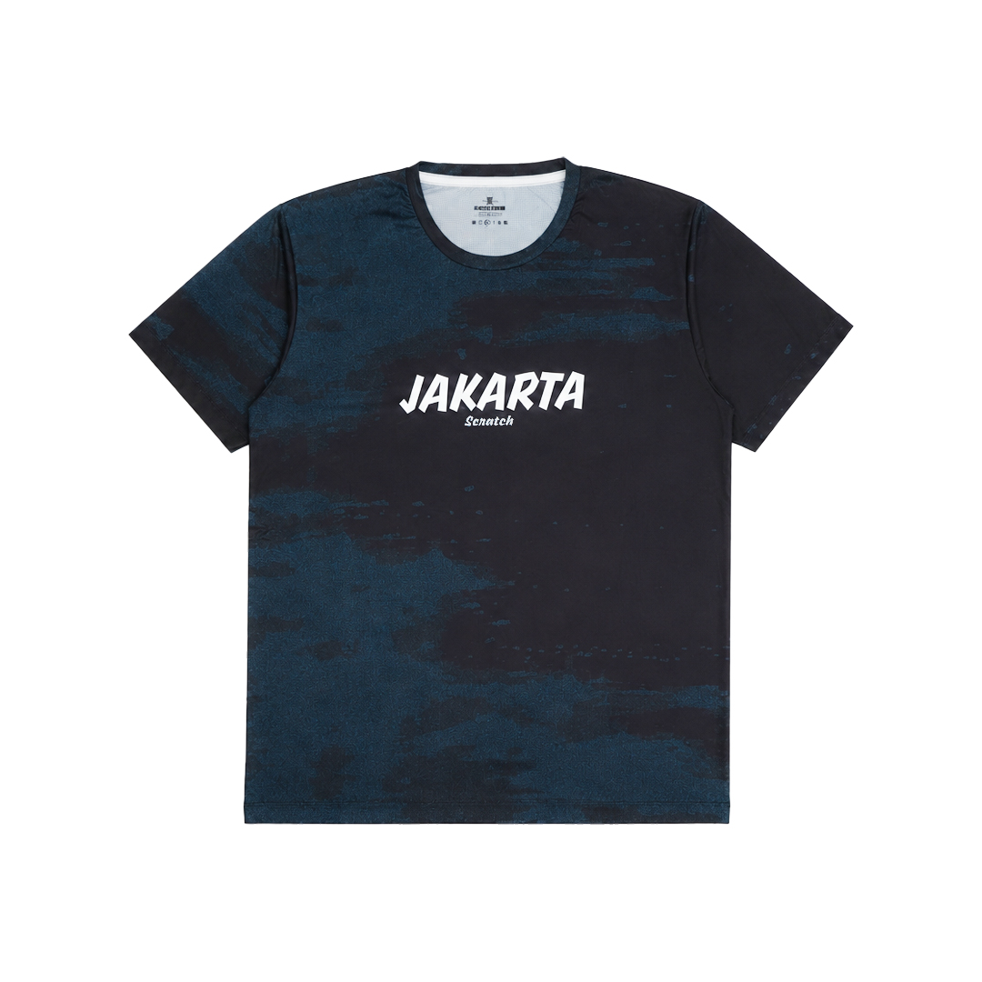 Glitch T-Shirt Running - Navy Blue Men