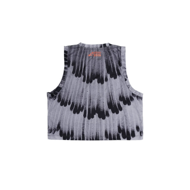 Alternative view of Vortex Crop Tank Running - Grey Women