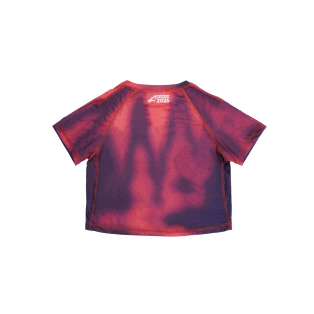 Alternative view of Surge Crop Tee Running - Red Purple Women