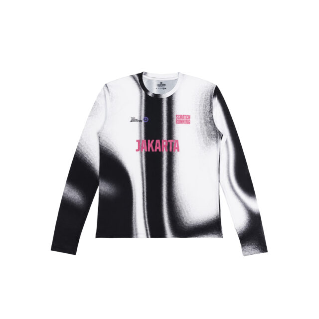 Static Longsleeve Running - Black White Women