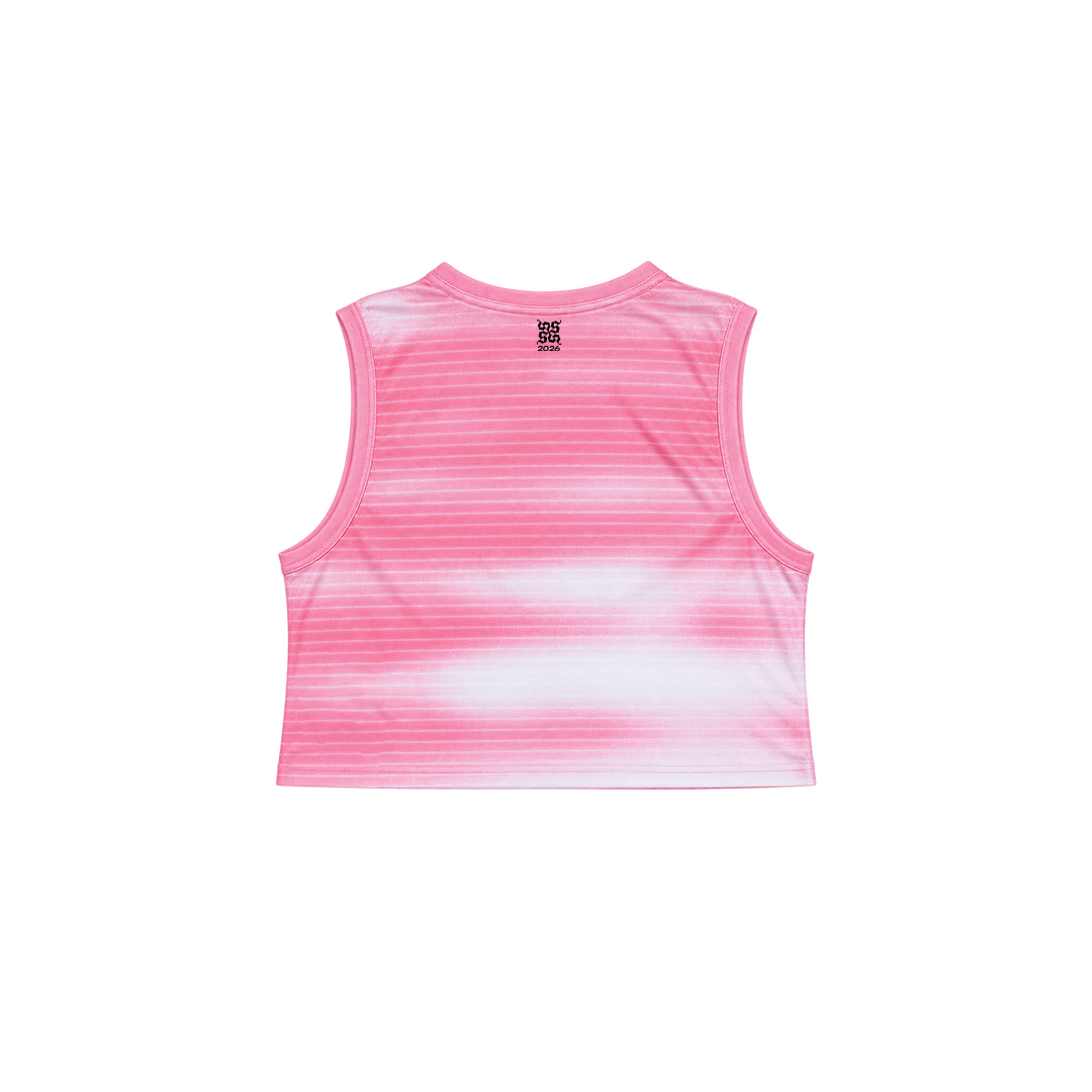 Alternative view of Golden Horizon Crop Tank Running - Pink Women