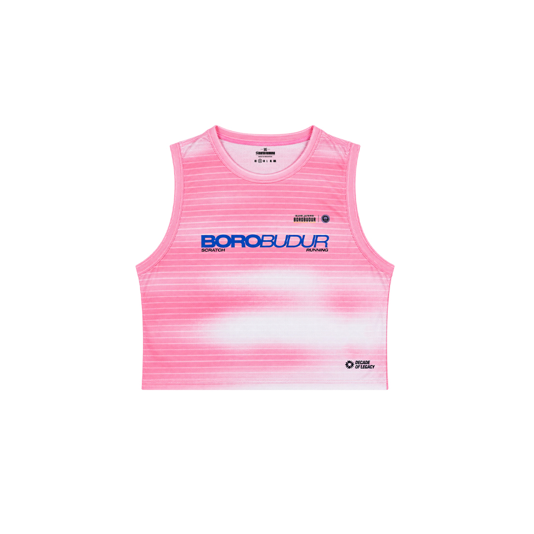 Golden Horizon Crop Tank Running - Pink Women