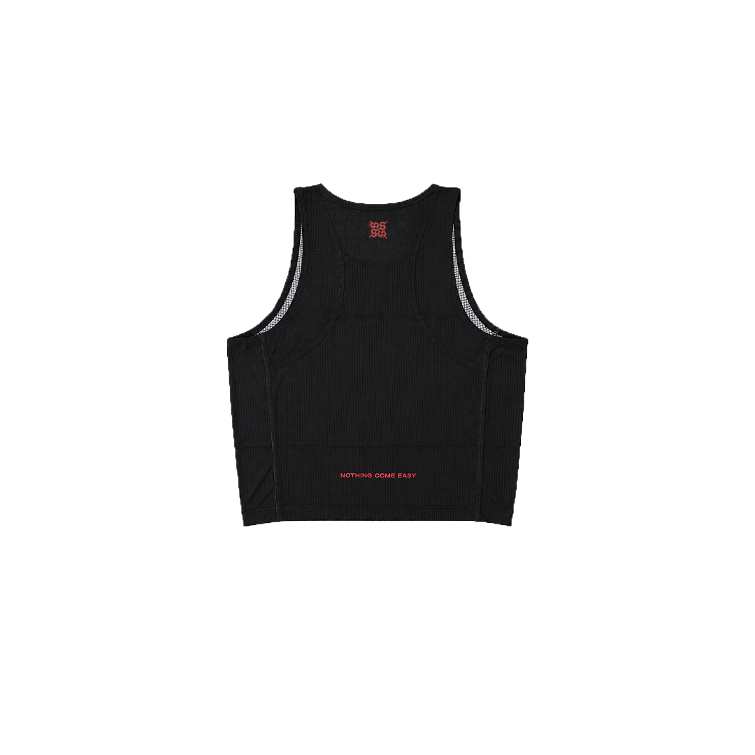 Alternative view of Bitter Miles Crop Tank Jersey - Black Women
