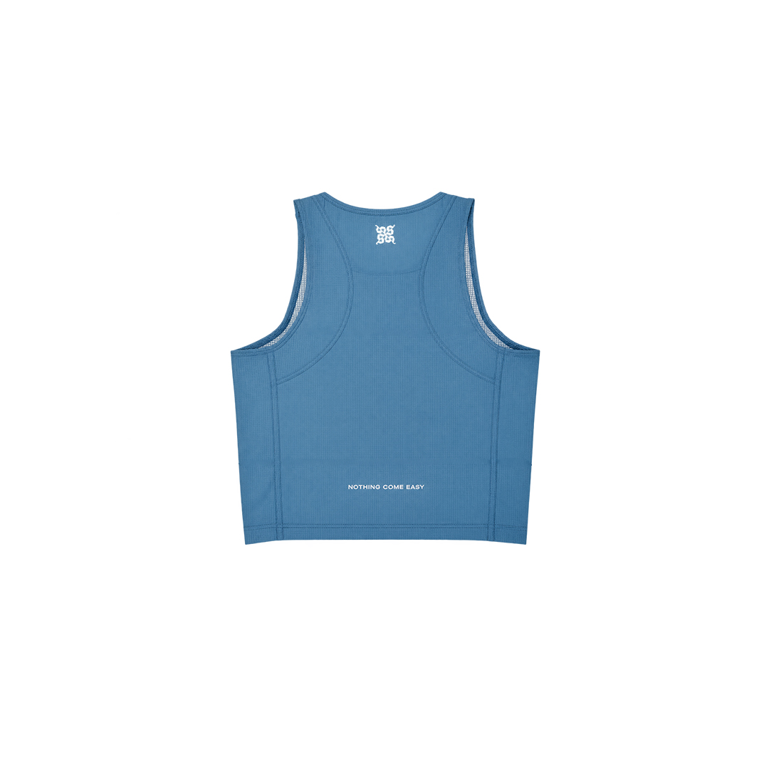 Alternative view of Bitter Miles Crop Tank Jersey - Blue Women