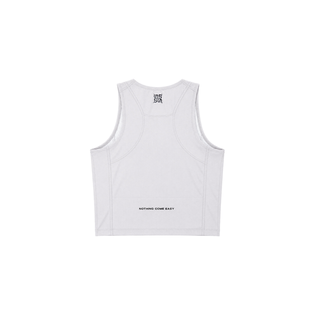 Alternative view of Bitter Miles Crop Tank Jersey - Grey Women