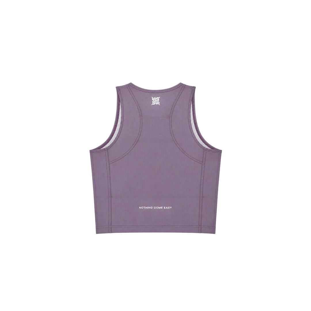 Alternative view of Bitter Miles Crop Tank Jersey - Purple Women